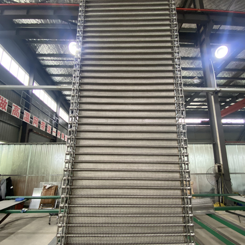 Rail transit components forging furnace mesh belt