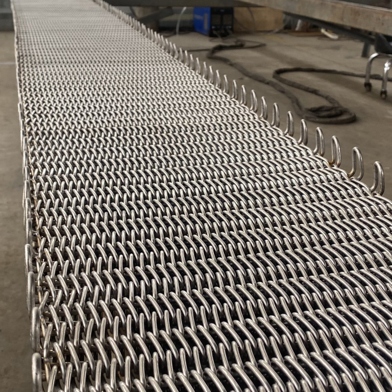 Metal product annealing furnace mesh belt